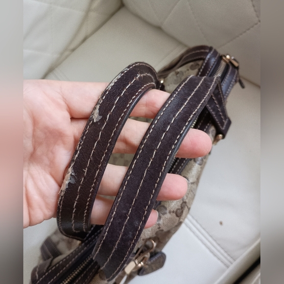 Authentic Gucci Crystal Monogram Duchessa Boston Bag Brown - Picture 7 of 14